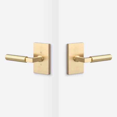 Sure-Loc Hardware Sure-Loc Hardware Levanto Passage Rosette, Satin Brass, Smooth Grip in Satin Brass LV101 SB GRIP-SM SB